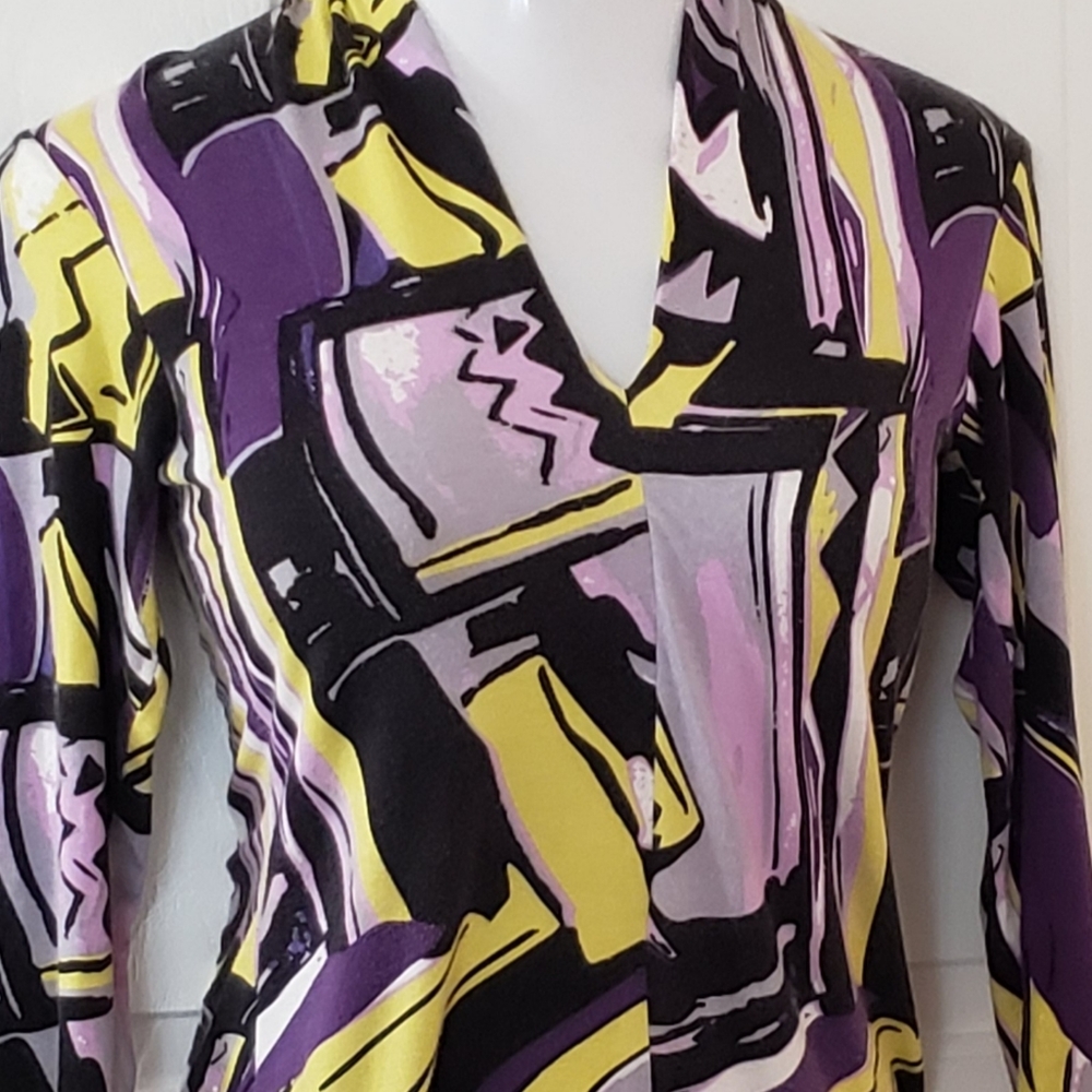 Fabrizio Gianni V neck blouse M - Picture 2 of 11